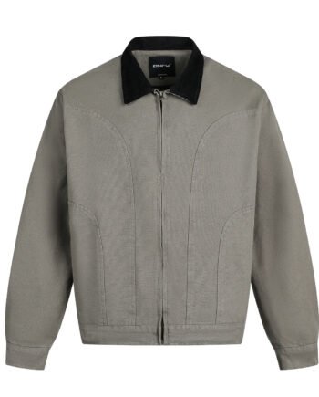 Men's Washed Corduroy Collar Stitching Workwear Jacket
