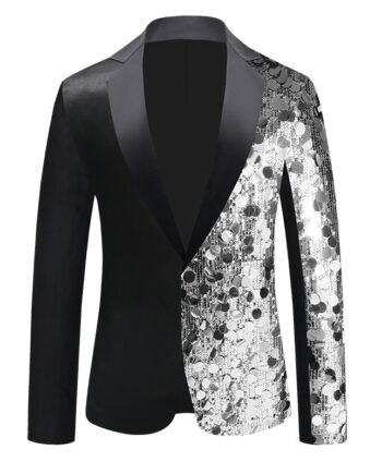 Men's Sequined Suit Jacket Dance Dress