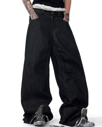 Temperature-sensitive Color-changing Embroidered Red Ear Jeans