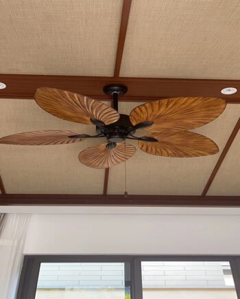 Palm-leaf Fan Vintage Chandelier Quiet Frequency Conversion