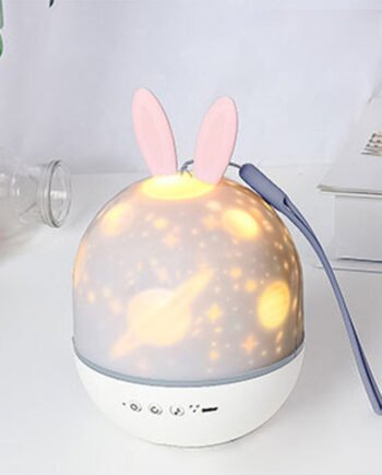 Rabbit Projector Lamp Music Remote Control Rotating Starry Sky Light Creative Bedroom