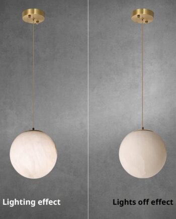 Light Luxury Marble Bedside Small Droplight Bedroom Crystal Single Head