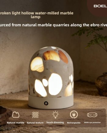Shattered Light Hollowed-Out Terrazzo Marble Lamp