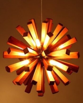 Creative Personality Chandelier Nordic Solid Wood Art Bedroom Lamps Shop Shop Barber Shop Study And Restaurant