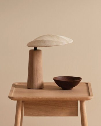 Simple Solid Wood Bedroom Bedside Desk Japanese Log Decorative Table Lamp