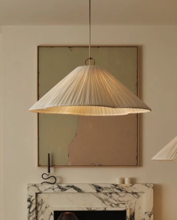 French Retro Mid-Century High-End Fabric-Art Atmosphere Chandelier