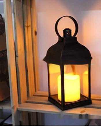 Fireplace Storm Lantern European Style Candle Light LED Furnishings Christmas Home Lights