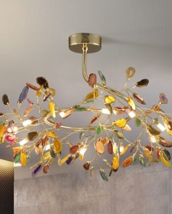 Nordic Modern Minimalist Natural Agate Ceiling Light
