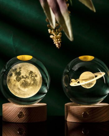 Luminous Galaxy Crystal Ball Decoration 3D Laser Inner Carving