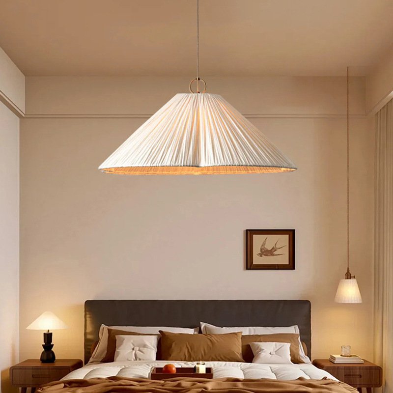 French Retro Mid-Century High-End Fabric-Art Atmosphere Chandelier