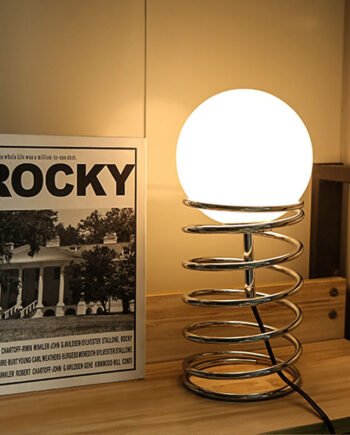 Metal Spring Decorative Bedside Table Lamp