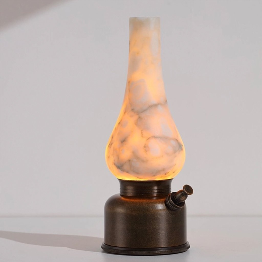 The Ald Retro Natural Marble Lamp