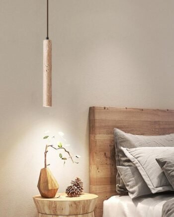 Bedside Chandelier Yellow Cave Stone Minimalist Long-line Wall Light Bulb