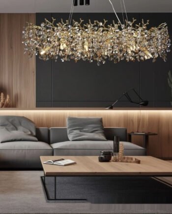 Luxury Crystal Simplicity French Atmosphere Restaurant Branch Chandelier